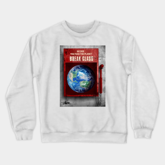 Fucked Planet Crewneck Sweatshirt by Loui Jover 